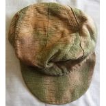 German WWII style SS splinter pattern service cap, issue stamped