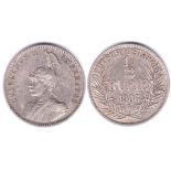 German East Africa 1906A - 1/2 Rupee, KM9, EF/AUNC, Scarce