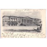 India-Bombay Town Hall, used 1905, u/d back, (No Suggestions) and sea post office cancels and