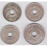 British West Africa (4) - 1911 H Penny GVF, KM6 scare, trifle grubby - 1913 Penny, KM9 unc - 1912