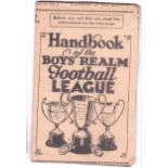 Football 1927 Handbook of the Boy's Realm Football League, very fine condition.