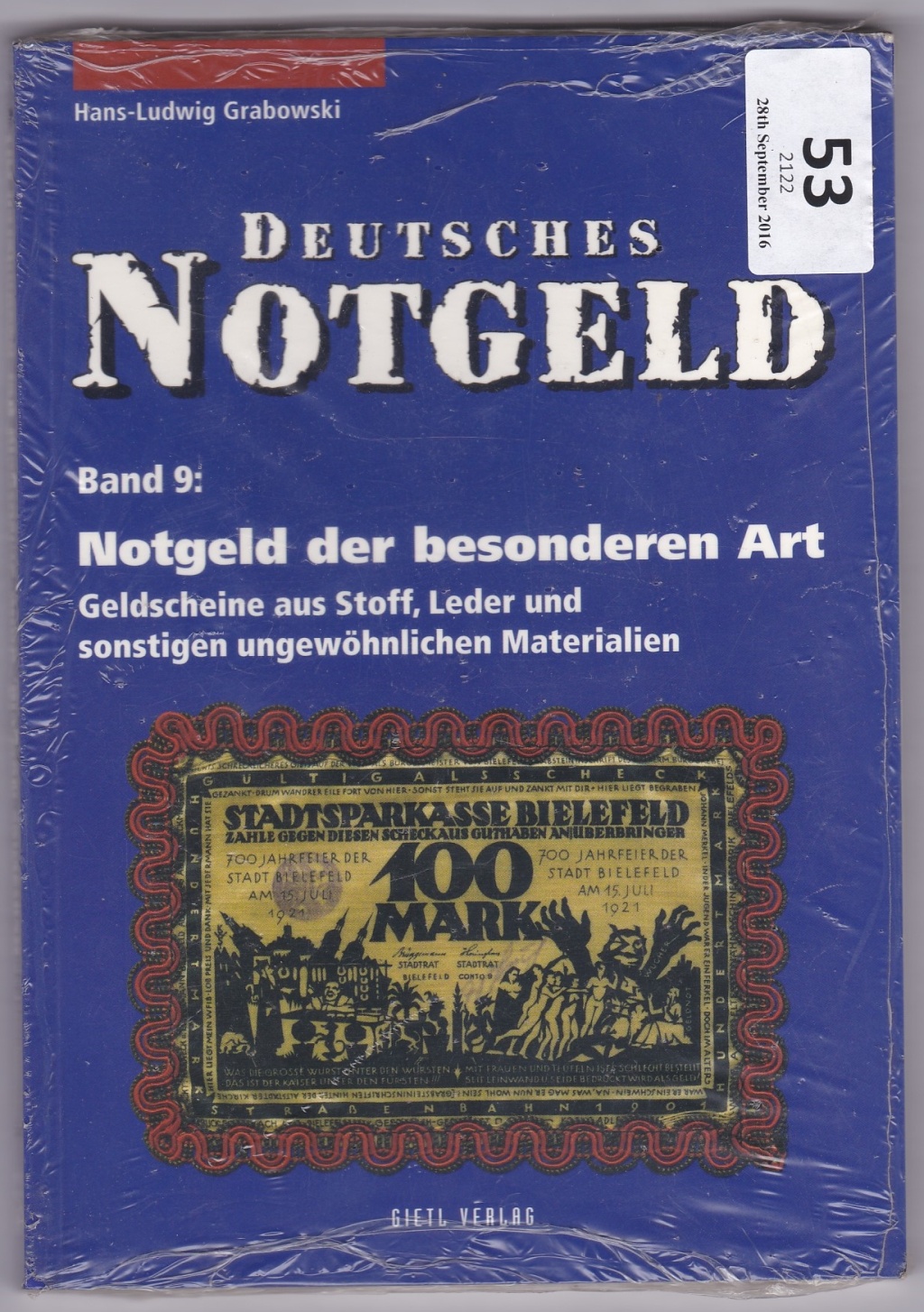 Deutsches Notgeld, Band 9 - Notgelt der besonderen Art - Wrapped as new.