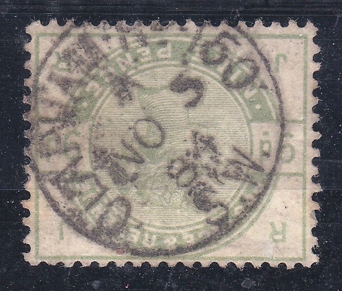 Great Britain 1883 9d dull green, fine used CLAPHAY cds SG 195 Cat £2000 + 100%