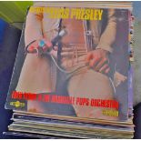 Vinyl records-A carton of LP's (50-100) mixed genre, mixed condition many good.