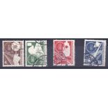 Germany 1953 Transport Set of 4, V.F.U. SG1093/6.