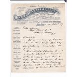 Automobilia - 1897 (24th Sept) Henderson Kandt & Co Ltd engraved letter headed appointment of