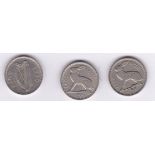 Ireland 1939 - Three pence, NEF (KM12) also 1942 GVF plus 1949, EF (12)
