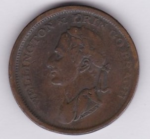 Ireland 1816 - penny token, wellington plus Erin Co, Bragh, REV EDWD, Stephens 1816, F, scarce