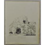 Sir John Gardner Wilkinson-A very fine pen and ink drawing of the tomb of Archimedes near Syracuse