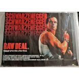 Film Poster: Raw Deal (1986, 40" x 30"). An Arnold Schwarznegger film also starring Kathryn