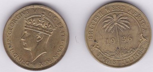 British West Africa - 1936 - 2 Shillings, AEF, KM13b and 1946- KN 2 Shillings, (ABUNC KM 24)