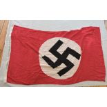 German WWII Large N.S.D.A.P. Party Flag. With stamping on the lanyard "Munchen 194185x150" Sold A/F