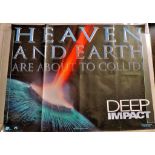 Film Poster: Heaven and Earth are About to Collide: Deep Impact (1998, 40" x 30" quad). Starring