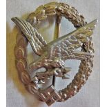 German Luftwaffe Radio Operators badge, makers mark 'Assmann' WWII