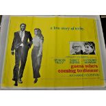 Film Poster: Guess Who's Coming to Dinner (1967, 39" x 30"). Starring Spencer Tracy, Katharine