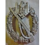 German WWII Style Infantry Assault Badge, makers mark 'GWL'. Sold A/F