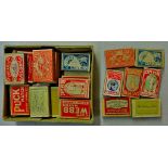 Old match Boxes(30)-Capt, Webb,bryant + May's, England's Moreland, etc- some are complete -