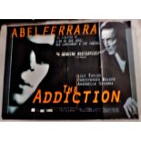 Film Poster: The Addiction, 1995 orignal poster, 30" X 40" Quad, folded. Fold creases, otherwise