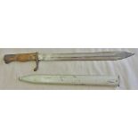 German WWI 1916 dated Butchers Bayonet, makers mark Dutsche Maschinenfabrik A - G. In fair