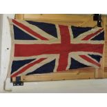 British Union Flag 'Jack' made in Sheffield 1939 with Crows foot stamp on lanyard. Good Colour