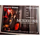 Film Poster: Murder at 1600, 1997. Quadf 30" x 40", folded. Fold creases, otherwise good