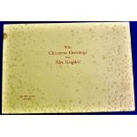 Alexander Keighley Christmas Card containing an original photograph. Signed in pencil by the artist.