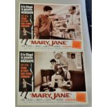 Film Lobby Posters (2 different, 14" x 11"), MaryJane (1968). Stars Fabian, Diane McBain and Kevin