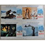 Film Lobby Posters - Alive: Triumph of the Human Spirit (1993, 14" x 11", 8 all different). Starring