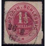 Germany (Schleswig - Holstein) 1865 1 1/2 Sk rose, SG27, fine used.