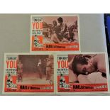 Film Lobby Posters (range of 3, 14" x 11"), Hallucination Generation, 1966. Stars Danny Steinmann,