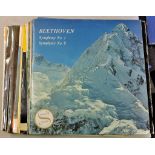 Vinyl records-Mix lot of (15) some double Lp's of Beethoven Symphony No 1 to 9.