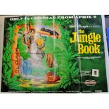 Film Poster - Walt Disney's Jungle Book, 40" x 30", double sided, mirror writing on reverse. This