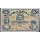 The National Bank of Scotland 1943 Five Pounds, VF