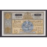 Bank of Scotland 1956 Five Pounds, EF+