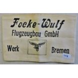 German Nazi era Focke-Wulf Flugzeugbau GmbH Werk Bremen armband, these were worn by factory