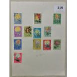 China 1960 - Chrysanthemums, fine used, range of 11- valves to 30f-(SG35+)