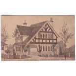 Exhibitions - 1910 Japan-British Exhibition, Oetzmanns Cottages Souvenir Post Card, (Black and White