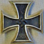 German WWII Iron Cross 1st class, pinback and magnetic core.