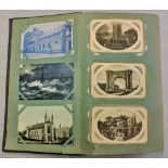 Old Postcard Album with fine British Topographical including good RP's, also shipping and some