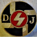 German WWII Deutches Youth Members badge, makers mark RZM '72' Fritz Zimmerman, Stuttggart. Good