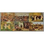 Advertising - Pearks' Milk, Blended Butter and Tea - six advertising cards including: Battle of