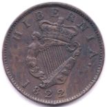 Ireland 1822-Half penny, EF, nice example(KM150)