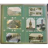Old Postcard collection in a large album with good Scotland and English topographical also Africa,