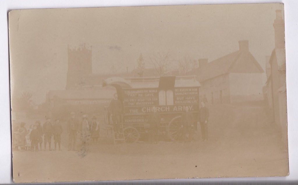 Great Britain - The Church Army - 1910 RP of the Gospel Temperance Caravan Parked in a village