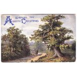 Kent - Barnet Woodlane, Hayes, Tucks Oilette, No.1533, 1906 used Matlock Bridge. Christmas