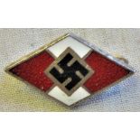 German WWII Hitler Youth Tie Badge, maker: BM1/22. See terms and conditions.