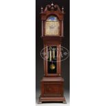 CLASSICAL REVIVAL MAHOGANY TALL CASE CLOCK. Pennsylvania, circa first quarter of the 20th century.