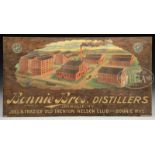 BONNIE BROTHERS DISTILLERS TRADE SIGN. Early 20th century, Chicago, IL. Sign manufactured by