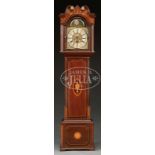 GEORGIAN STYLE INLAID MAHOGANY TALL CLOCK, THOMAS FODEN MOVEMENT. 3rd quarter 18th century,