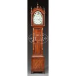 IMPORTANT SIMON WILLARD FEDERAL MAHOGANY TALL CASE CLOCK. Early 19th century. Roxbury,